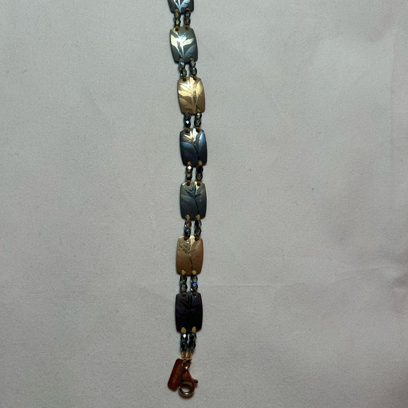 Holly Yashi Jewelry - Holly Yashi Vintage Blue And Gold Tone Bracelet 7”